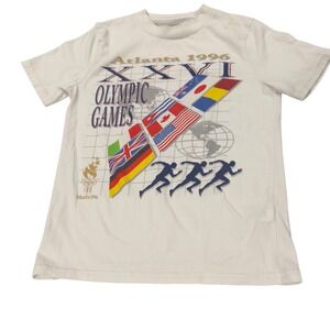 Atlanta 1996 Olympic Games Heritage Shirt Youth 11/12 USA Flag Graphic